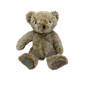 FAO Schwarz Teddy Bear Brown with‎ Red on Foot Plush Stuffed Animal 13" 2020